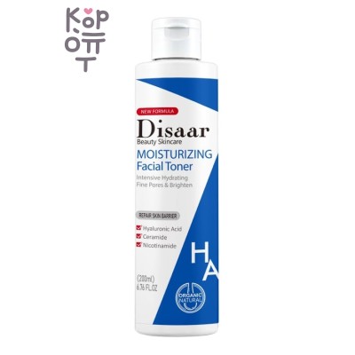 Disaar Hyaluronic Acid &amp; Ceramide Moisturizing Facial Toner - Увлажняющий тонер для лица с керамидами и гиалуроновой кислотой, 200 мл