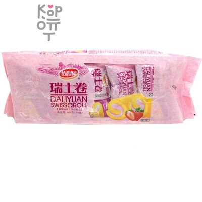 Сливочный рулет Swiss Roll со вкусом Клубники