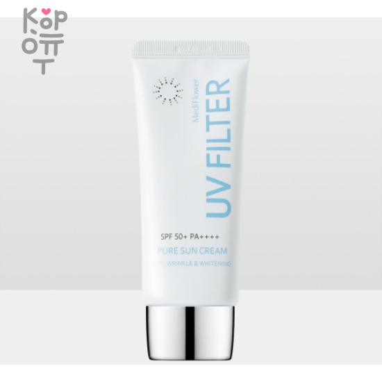 Medi Flower UV Filter Pure Sun Cream - Солнцезащитный крем для чувствительной кожи лица 50мл. , купить с доставкой на дом фото 1 — Корейские товары для всей семьи(КорОпт)