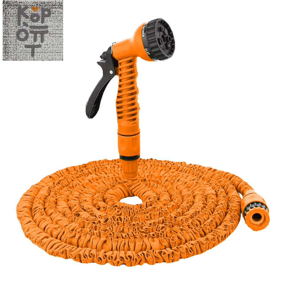Набор для полива с растягивающимся шлангом 22м Вихрь, купить с доставкой на дом фото 1 — Корейские товары для всей семьи(КорОпт)