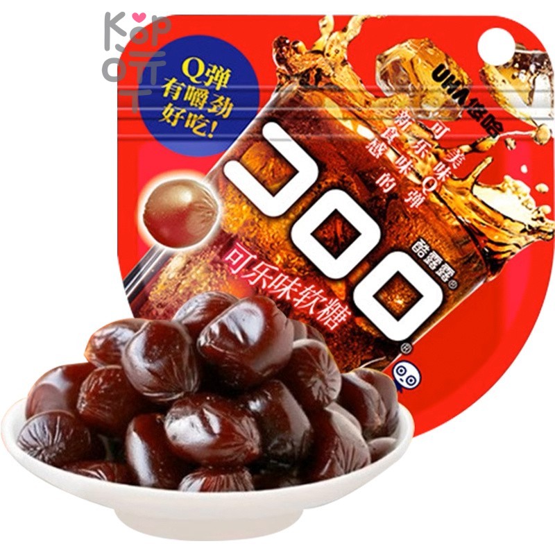 UHA CORORO Fruit Juice Gummy Cola - Жевательные конфеты, в японском стиле, со вкусом Кока-Колы, 52гр.