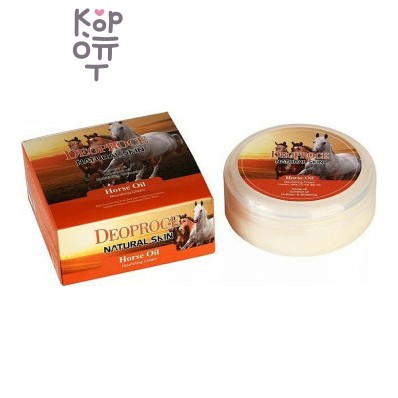 Deoproce Natural Skin Horse Oil Nourishing Cream - Питательный крем с лошадиным жиром и маслом кокоса, 100 г