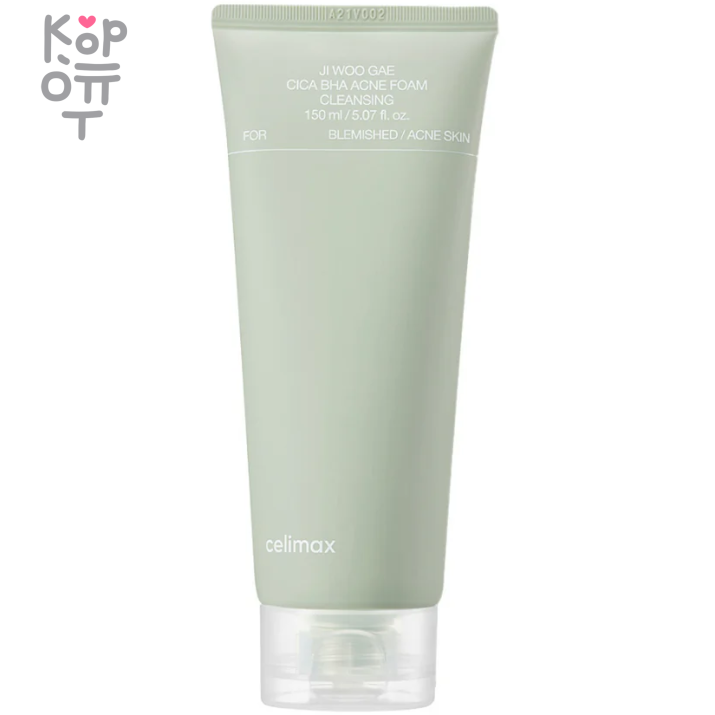 Celimax Ji Woo Gae Cica BHA Acne Foam Cleansing - Очищающая пенка с BHA-кислотой и Центеллой 150мл. Пенка для умывания Celimax Ji Woo Gae Cica BHA Acne Foam Cleansing — уходовое средство для регулярного использования; в товаре выделяется: центелла. В КорОпт можно подобрать свежие приходы азиатской косметики с хорошим остаточным сроком годности и собрать заявку по средствам регулярного ухода.