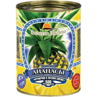 Золотая Долина - Ананасы в легком сиропе, кружочки.
