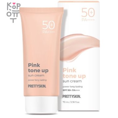 Pretty Skin Pink Tone Up Sun Cream SPF50+PA++++ - Розовый тонизирующий солнцезащитный крем 70мл. — Корейские товары для всей семьи(КорОпт)