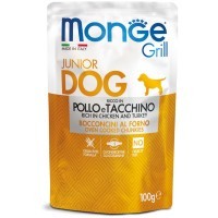 Monge Dog Grill PUPPY&JUNIOR Pouch паучи для щенков курица и индейка 100г