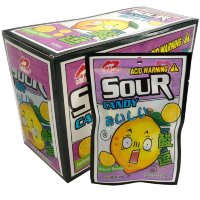 Кислая и освежающая карамель Luxing Acid Warning Sour Candy - со вкусом Лимона