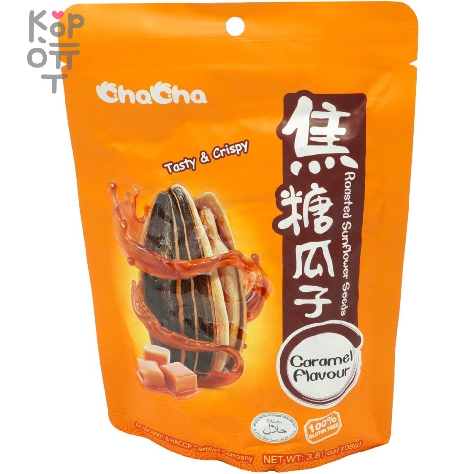 Семечки подсолнечника ChaCha жареные со вкусом карамели, 108гр.