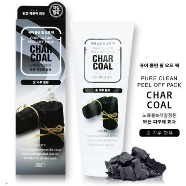 JIGOTT CHARCOAL PURE CLEAN PEEL OFF PACK 180ml Маска-пленка для глубокого очищения пор &mdash; Корейские товары для всей семьи(КорОпт)