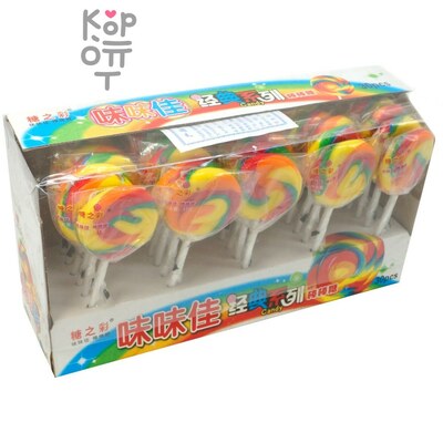 Леденцы на палочке радужные Weiweijia Rainbow Lollipops