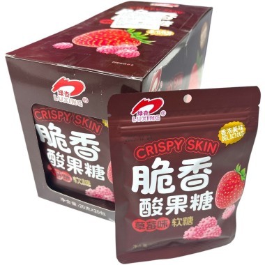Кислая жевательная конфета Luxing Crispy Acid Sour Candy - кислота со вкусом Клубники &mdash; Корейские товары для всей семьи(КорОпт)