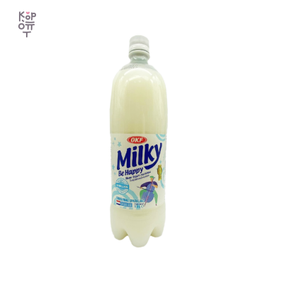 OKF — Milky Be Happy Original — Газированный молочный напиток OKF Milky Be Happy Original, 1500 мл — коробка 12 шт