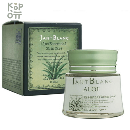 JANT BLANC Увлажняющий легкий крем для лица с экстрактом АЛОЭ ВЕРА, стеклянная банка 60гр., купить с доставкой на дом фото 1 &mdash; Корейские товары для всей семьи(КорОпт)