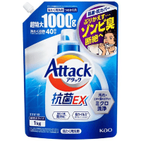 Kao Attack EX - Концентрированный гель для стирки белья всех типов ткани с антибактериальным эффектом, с ароматом Морского Бриза.