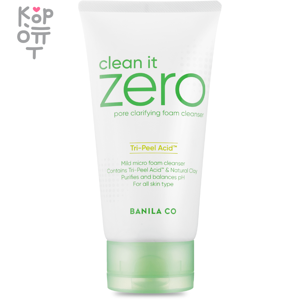 BANILA CO Clean It Zero Pore Clarifying Foam Cleanser - Мягкая очищающая пенка для умывания для проблемной кожи 150мл. фото 1 &mdash; Корейские товары для всей семьи(КорОпт)