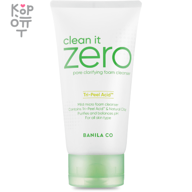 BANILA CO Clean It Zero Pore Clarifying Foam Cleanser - Мягкая очищающая пенка для умывания для проблемной кожи 150мл. — Корейские товары для всей семьи(КорОпт)