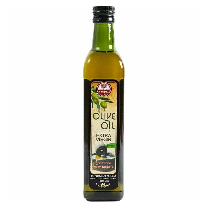 HUNGROW ExVirgen — Масло оливковое в стеклянной бутылке 500г*12 Турция