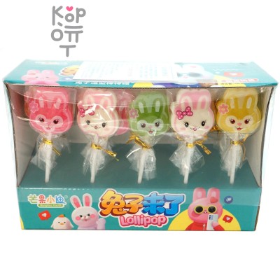 Леденец с фруктовым вкусом ShangJiaYi Rabbit Lolipop - Зайчики на палочке