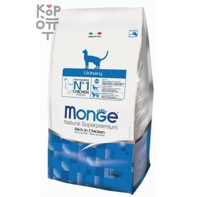 Monge Cat Urinary корм для кошек профилактика МКБ 1,5кг.