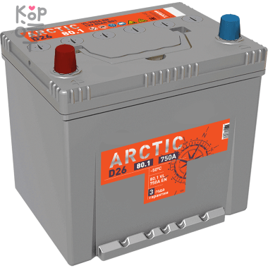 Аккумулятор ARCTIC ASIA 6СТ-80.1 VL B01, 80A, D26 ( R ) — Корейские товары для всей семьи(КорОпт)