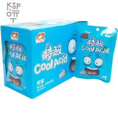 Кислая освежающая карамель Luxing Cool Acid Sour Candy - Крутая кислота со вкусом ледяного Винограда — Корейские товары для всей семьи(КорОпт)
