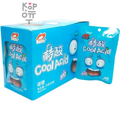 Кислая освежающая карамель Luxing Cool Acid Sour Candy - Крутая кислота со вкусом ледяного Винограда