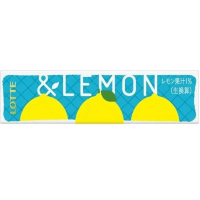 LOTTE &Lemon Chewing Gum - Жевательная резинка Лимон, 26 г