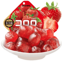 UHA CORORO Fruit Juice Gummy Strawberry - Жевательные конфеты, в японском стиле, с фруктовым соком и со вкусом Клубники, 52гр.