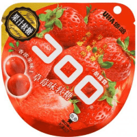 UHA CORORO Fruit Juice Gummy Strawberry - Жевательные конфеты, в японском стиле, с фруктовым соком и со вкусом Клубники, 52гр.