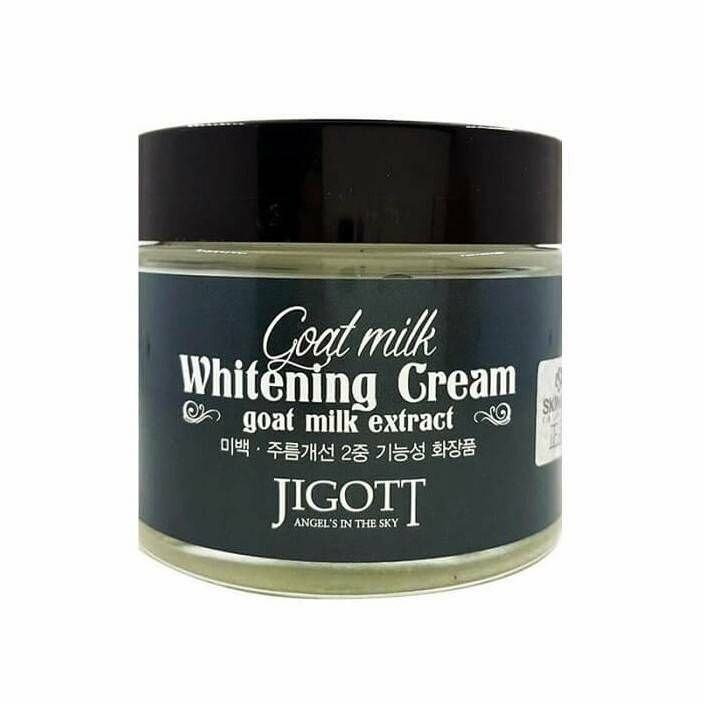 JIGOTT Goat Milk Whitening Cream - Выравнивающий тон кожи крем для лица с козьим молоком 70мл.