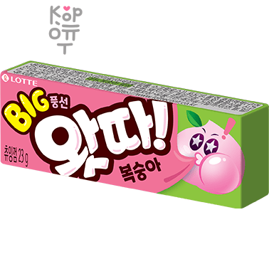 LOTTE WHATTA Big Bubble Gum Peach - Жевательная резинка со вкусом Персика, 23гр.