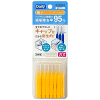 EBISU Daily Type Interdental Brush - Ёршик межзубный ПРЯМОЙ ФОРМЫ на короткой эргономичной ручке (с колпачком) 20шт. 