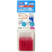 EBISU Daily Type Interdental Brush - Ёршик межзубный ПРЯМОЙ ФОРМЫ на короткой эргономичной ручке (с колпачком) 20шт. 