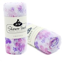 Shower Towel Happy Clean Day - Мочалка-полотенце для душа Цветочек бумажная обертка 1 шт