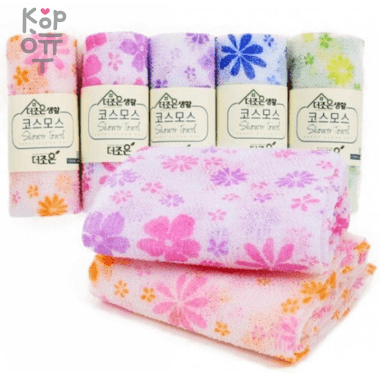 Shower Towel Happy Clean Day - Массажная мочалка полотенце для глубокого очищения кожи, рифленная, цвет в ассортименте 28*95см. — Корейские товары для всей семьи(КорОпт)