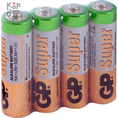 Щелочная батарейка GP Super Alcaline  24АRS 2SB4 ААА (размер AAA - 4шт., термо) — Корейские товары для всей семьи(КорОпт)