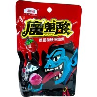 Кислая леденцовая карамель He He Super Sour - Жутко кислые конфеты Цветной язык, со вкусом Голубики