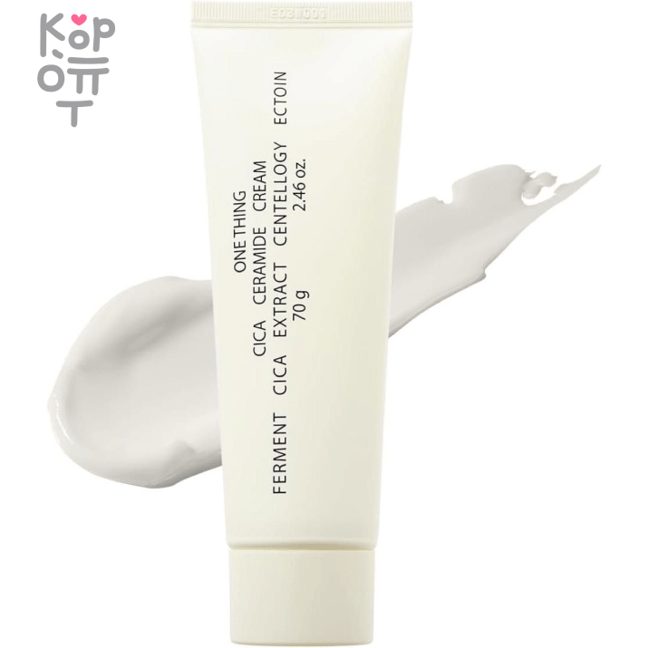 ONE THING Cica Ceramide Cream - Увлажняющий крем для лица с Керамидами 70гр. Крем для лица ONE THING Cica Ceramide Cream — уходовое средство для регулярного использования; в товаре выделяются: центелла и керамическое покрытие. В КорОпт можно подобрать свежие приходы азиатской косметики с хорошим остаточным сроком годности и собрать заявку по средствам регулярного ухода.