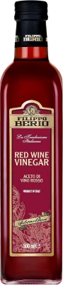 Filippo Berio — Уксус винный красный в стеклянной бутылке 500 мл