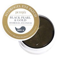 Petitfee Black Pearl & Gold Hydrogel Eye Patch - Осветляющие патчи под глаза с экстрактом черного жемчуга и золотом 60шт