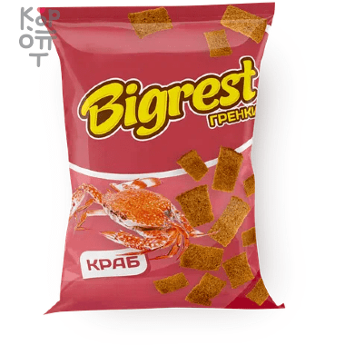 Bigrest Ржано-пшеничные гренки 40гр.*45уп. (в коробке). — Корейские товары для всей семьи(КорОпт)