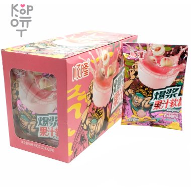 Жевательные конфеты Baojiang Candy Сэндвич со вкусом Персика &mdash; Корейские товары для всей семьи(КорОпт)