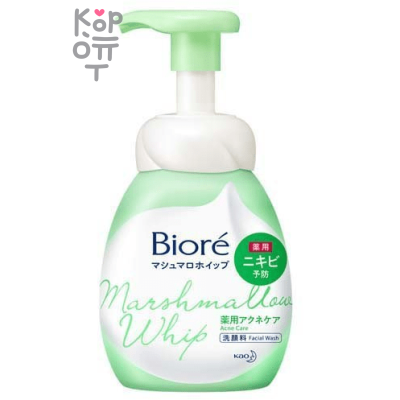 KAO Biore Marshmallow Whip Acne Care - Глубоко очищающая пенка для умывания против Акне.