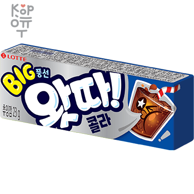 LOTTE WHATTA Big Bubble Gum Cola - Жевательная резинка со вкусом Колы, 23гр. &mdash; Корейские товары для всей семьи(КорОпт)