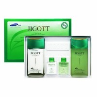 Jigott For Men Well-Being Greentea Skin Care 2 set - Набор для лица с экстрактом зеленого чая, мужской 150g+150g+30g+30g