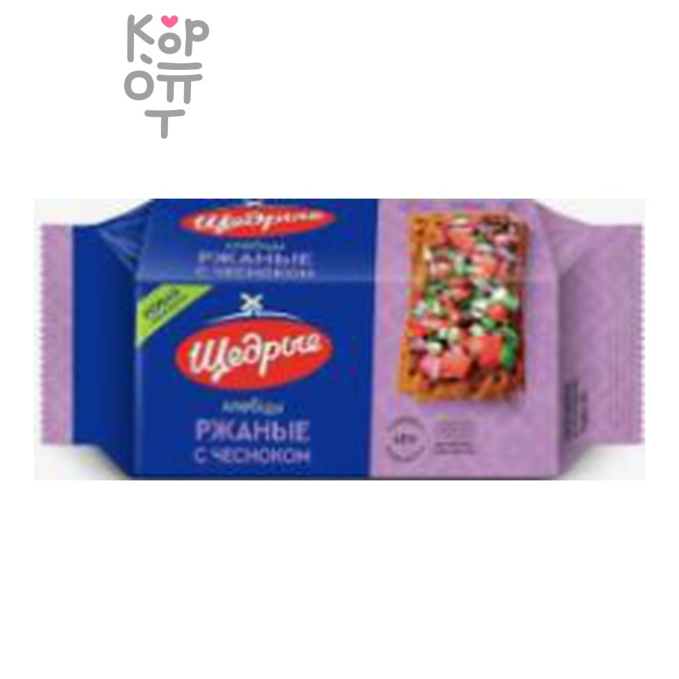 Хлебцы ржаные с чесноком "ЩЕДРЫЕ" 100г, 1*24                                                                                                                        , шт