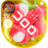 UHA CORORO Fruit Juice Gummy Lychee - Жевательные конфеты, в японском стиле, с фруктовым соком и со вкусом Личи, 52гр., купить с доставкой на дом фото 2 — Корейские товары для всей семьи(КорОпт)