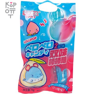 GuandongLefen Lolli Pop - Конфета леденцовая на палочке с двойным вкусом 78гр. — Корейские товары для всей семьи(КорОпт)
