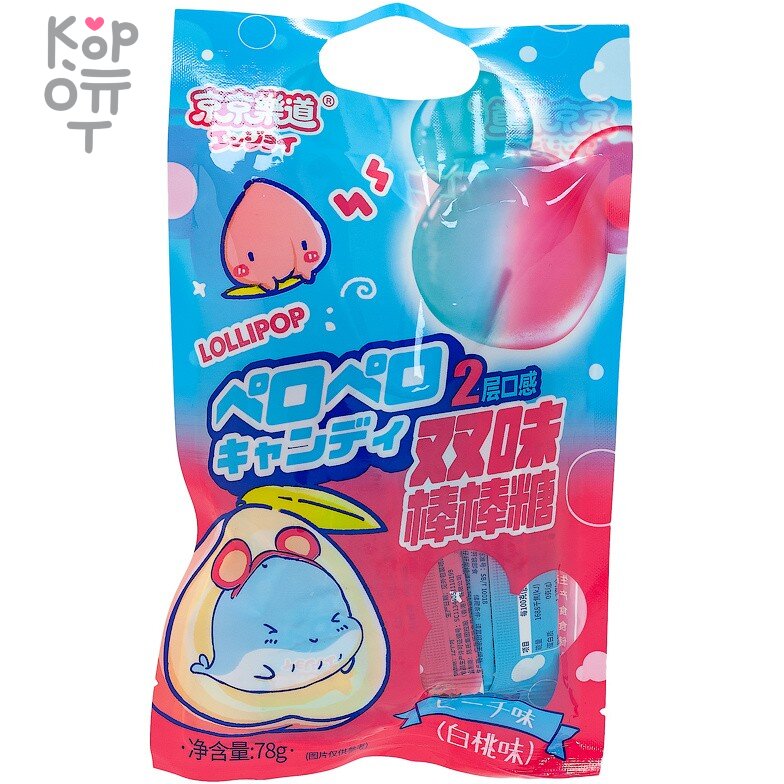 GuandongLefen Lolli Pop - Конфета леденцовая на палочке с двойным вкусом 78гр.