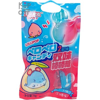 GuandongLefen Lolli Pop - Конфета леденцовая на палочке с двойным вкусом 78гр.